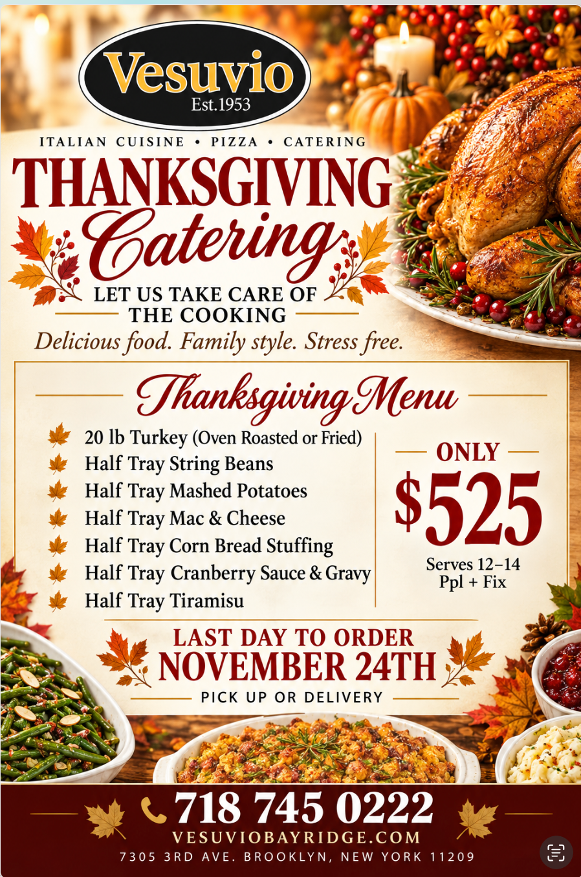 Thanksgiving Complete Catering Package