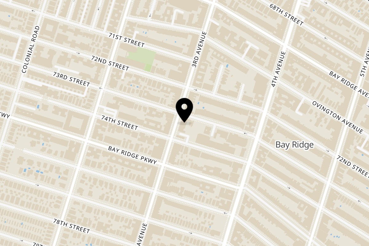 Map showing the location of Vesuvio on 7305 3rd Ave in Brooklyn
